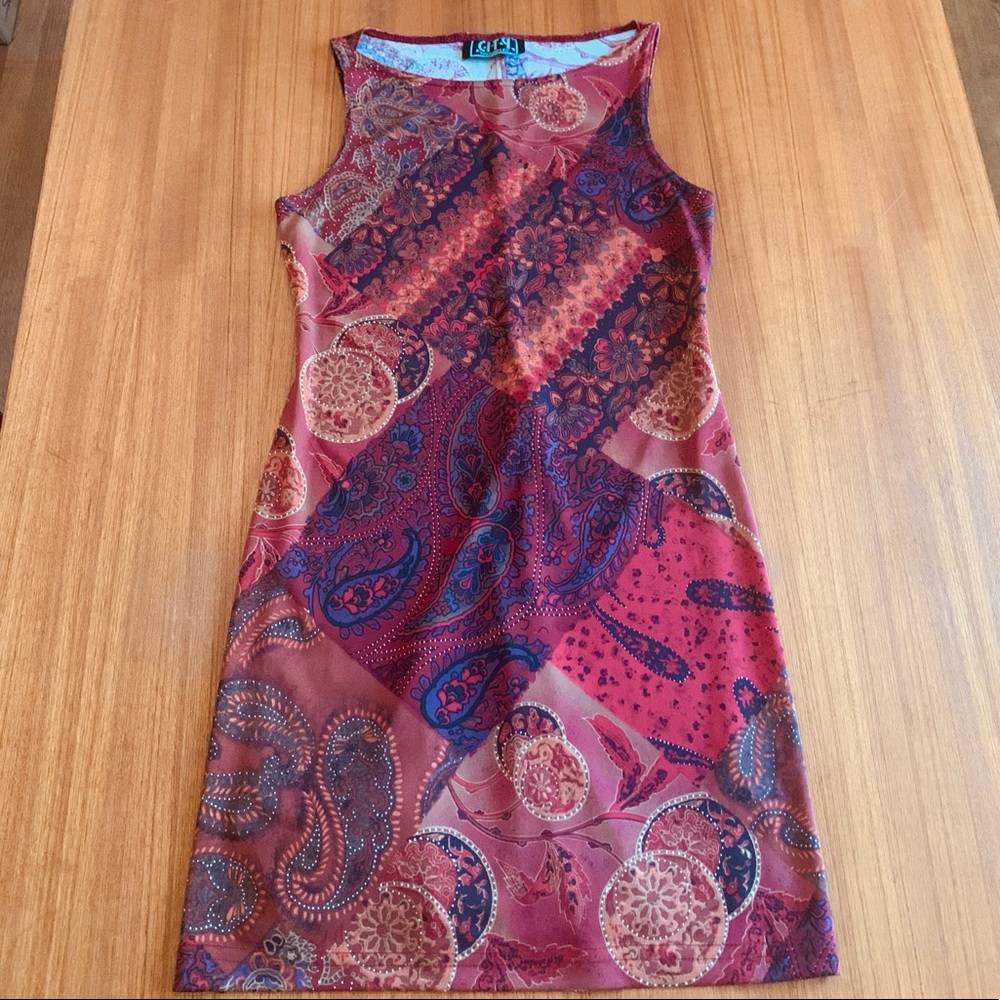 Vintage Boho Paisley Dress